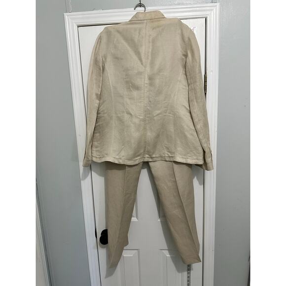 Lafayette 148 Linen Utility Jacket size 16 beige - Picture 8 of 9